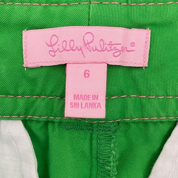 Lilly Pulitzer Green 9” Bermuda Shorts - Size 6 - Picture 4 of 5